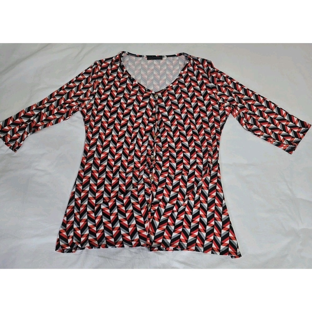 American City Wear Women's Geometric Print Blouse